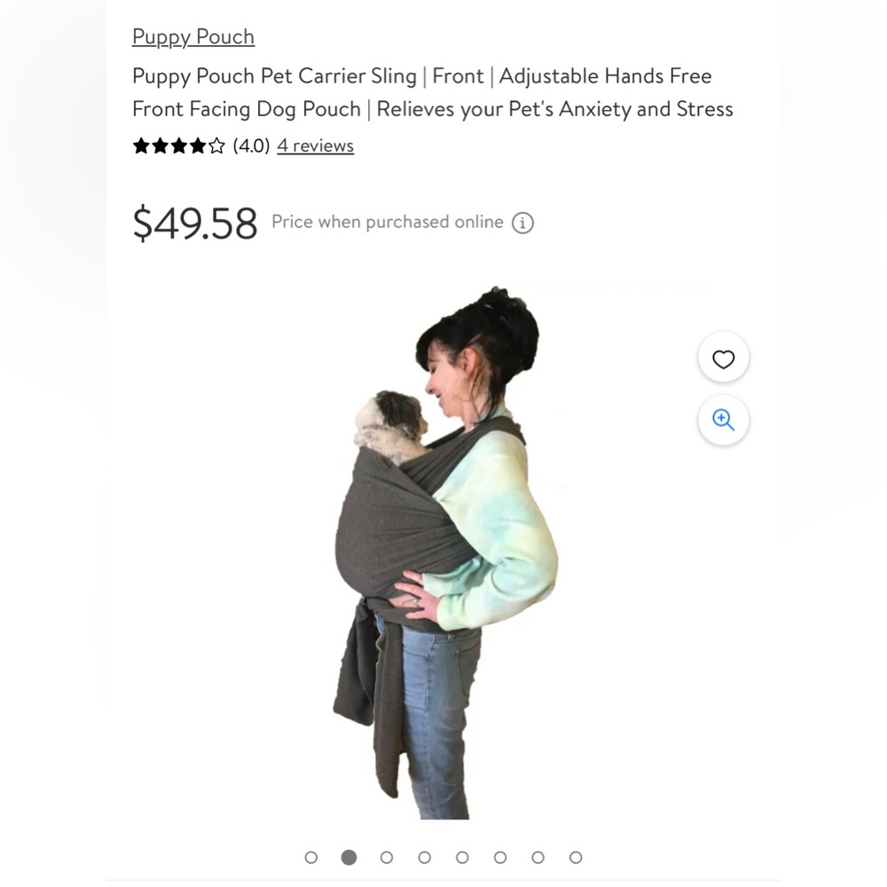 Puppy/Dog Pouch Carrier/Sling Body Wrap